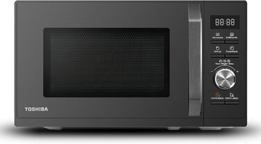 Мікрохвильова піч Toshiba MW3-AG20PE(BK) з грилем 20л 3-в-1, чорна. 5 рівнів потужності, 8 автоматичних програм, легке очищення.