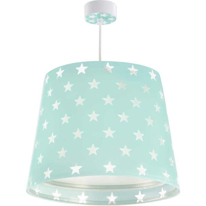Dalber - Pendant light with star pattern, green, 33 x 33 x 25 cm