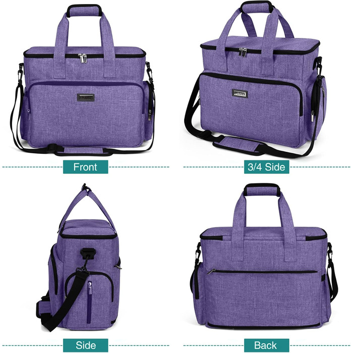 Сумка-переноска для собак та котів BAGLHER, фіолетовий L. З набором для подорожей: 2 контейнери для їжі та 2 складні миски. Дозволена авіакомпаніями.