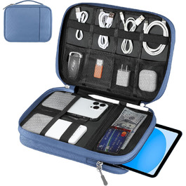 Органайзер для гаджетів Dadanism: чохол-сумка для планшетів 9-11'', кабелів, зарядних пристроїв та Powerbank (блакитний)