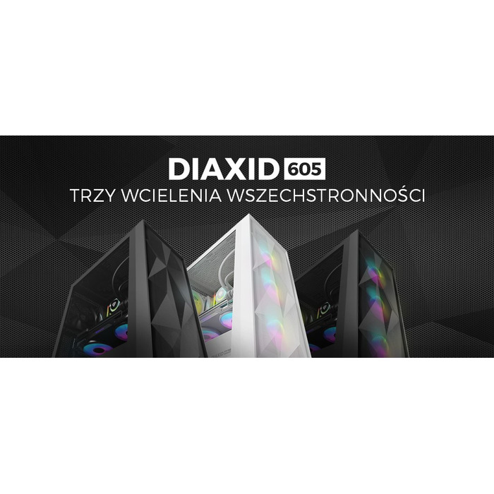 Корпус для комп'ютера Genesis Diaxid 605 ARGB Midi Tower ATX, вікно, чорний