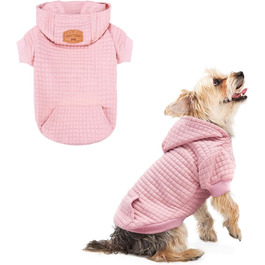 BEAUTYZOO Dog Hoodie for Small, Medium and Large Dogs, Winter, Autumn, Warm Dog Clothes for Puppies, S, M, Dogs, Girls, Boys, Dog Sweater, Shirt, Hoodies with Pocket, (XXS (Back: 8