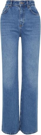 Джинси жіночі Trendyol з широкими штанинами та високою талією, блакитні