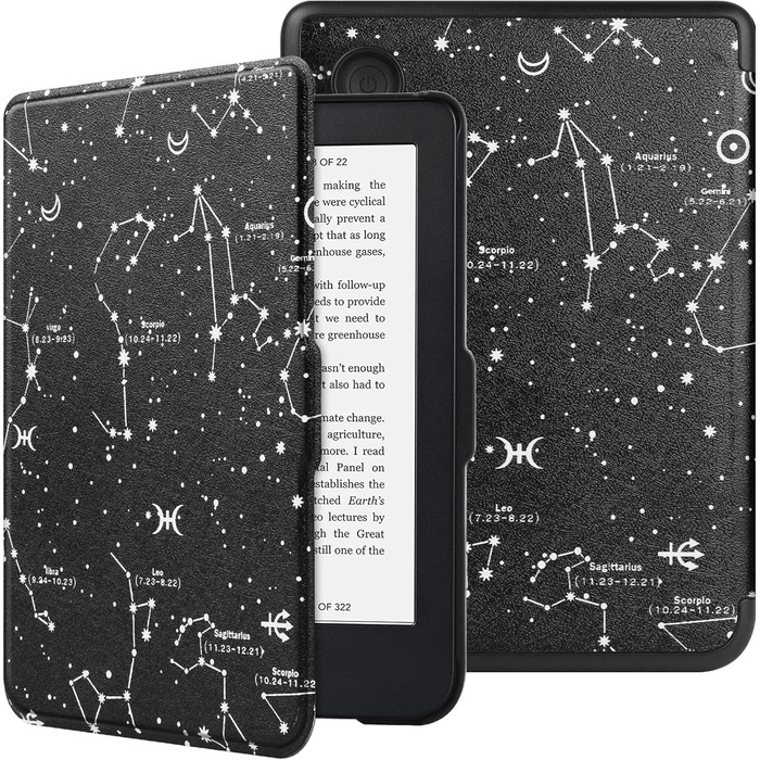 Чохол-книга HGWALP для Tolino Shine 5/Shine Color/Shine 4 та Kobo Clara Colour/Clara BW/Clara 2E eReaders, преміум-якість, авто-ввімкнення/вимкнення (Constellation)