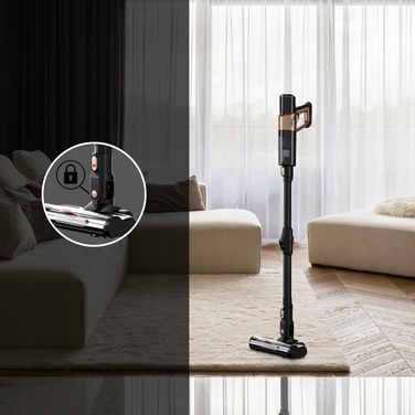 Акумуляторний вертикальний пилосос VOKSAR S11 PRO, 300 Вт, жовтий/золотий, з HEPA-фільтром