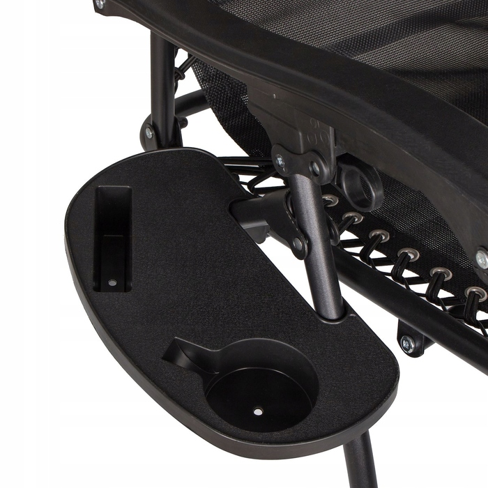 Шезлонг металевий чорний Springos
