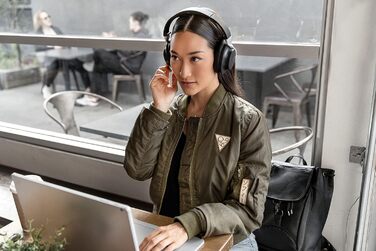 Shure Aonic 40: Бездротові навушники з активним шумозаглушенням, Bluetooth, мікрофон, 25 годин роботи, сумісність з iPhone та Android, білий (чорний)