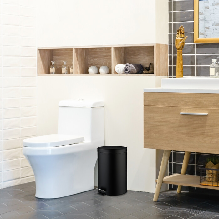 Relaxdays Round Trash Can for Kitchen, 20 Liter