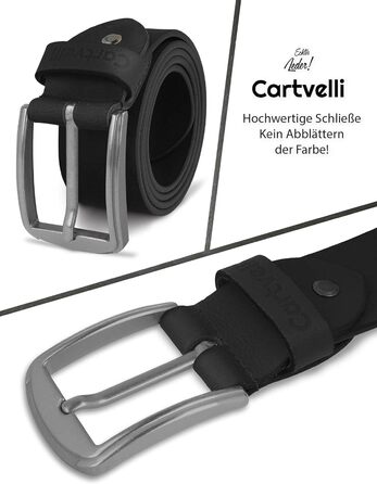 Чоловічий шкіряний ремінь Vintage з подарунковою коробкою - виготовлено в Німеччині. Ширина 40 мм, колір чорний, застібка срібна, 115 см.