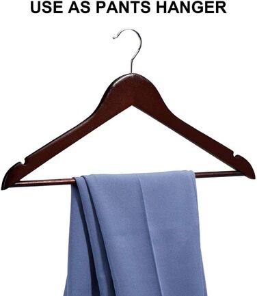 Вішак для одягу Evolluxi Lotus з масиву горіха, для сорочок та жакетів, обертовий гачок 360 градусів, ретро стиль (12 шт.)