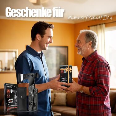 Мультитул 16в1 для чоловіків: набір для кемпінгу, виживання, подарунок на День батька. З сокирою, молотком, плоскогубцями, пилкою, викрутками, відкривачкою для пляшок та ін. Чорний колір