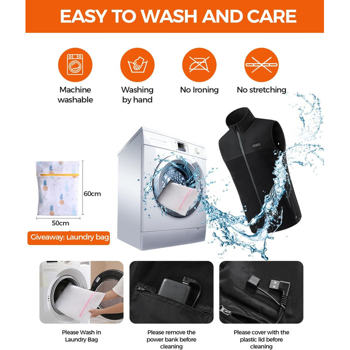 Електрична гріюча жилетка з флісу для чоловіків та жінок, 13 зон обігріву, 3 режими температури, Powerbank 10000mAh, Ritter, чорна