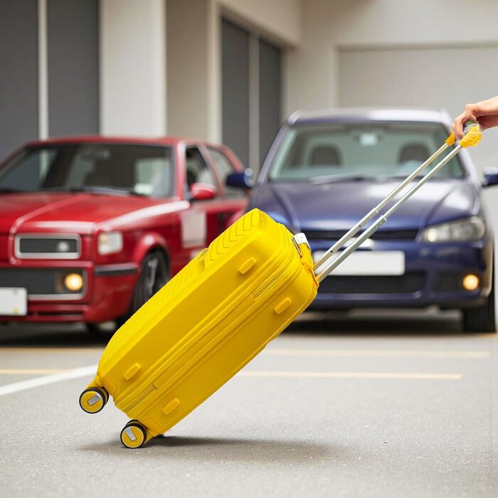 Чемодан Ribelli Handgepäck, 70л, жорсткий, з телескопічним ручками та TSA-замком, на 4 колесах, комплект L-XL-XXL