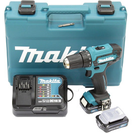 Акумуляторний дриль-шурупокрут Makita DF333DSAE 12V, 2.0Ah, 2 акумулятори + зарядний пристрій у транспортному кейсі, чорний/синій