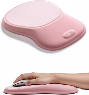 Підставка для зап'ястя Meatanty Ergonomische Handgelenkauflage – М'яка підставка з Memory Foam для клавіатури та миші, антиковзка, для офісу, дому та геймінгу (Світло-рожевий)
