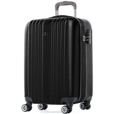 Набір валіз FERGÉ 3 шт. з жорстким корпусом, розширюваний, Toulouse, валіза-тролі, (ручна поклажа, L, XL), валіза з ABS, валіза на 4 колесах, рожевий (ручна поклажа, чорний)