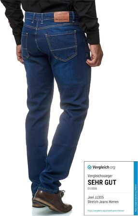 Чоловічі джинси JEEL Regular Fit Straight Cut - сині, еластичні, базовий варіант, 36W/32L