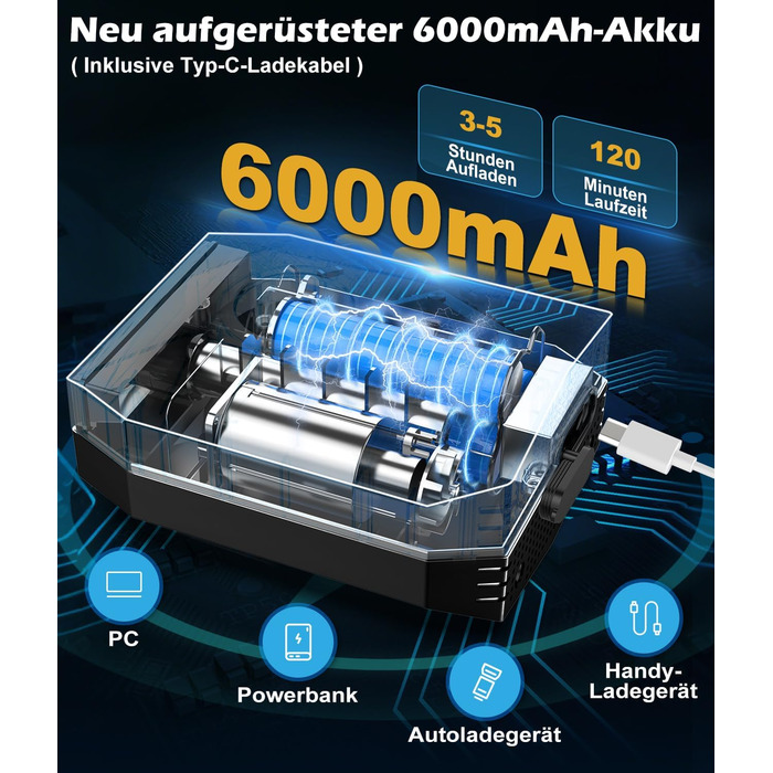 Портативна душова кабіна WADEO з акумулятором, насосом та підсвічуванням, 120 хвилин роботи, LED-підсвічування, комплект мобільної душової з 2м шлангом, душовою насадкою, тримачем та відром для душу, для саду, миття авто, тварин, пляжу, подорожей, чорного