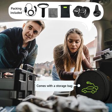 Кабель зарядки електромобіля Schuko 3.6kW, 6м, регулювання струму 6/8/10/13/16A, з сумкою, IEC 62196-2