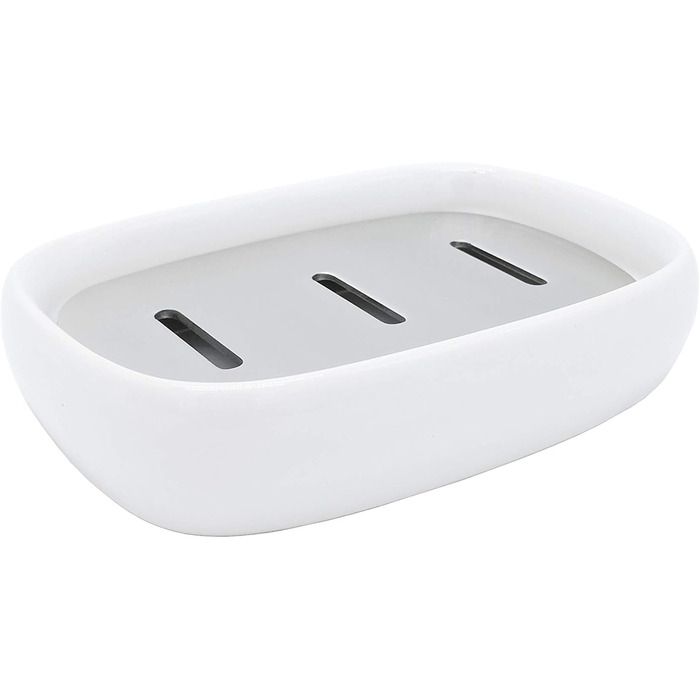 Миска для мила Lofekea з кераміки та нержавіючої сталі, двошарова мильниця для ванної та душу