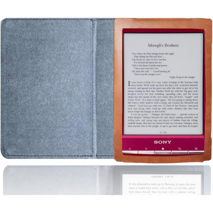 Чохол для Sony PRS-T2/PRS-T1 (6 дюймів), захисний чохол для eReader, PU-шкіра, колір коричневий