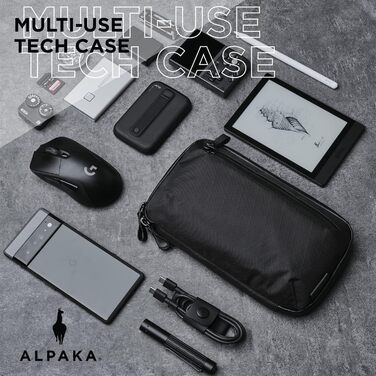ALPAKA Tech Case Mini Travel Organizer Bag for Electronics, Cables, Cell Phone, Tech Bag for Electronic Accessories
