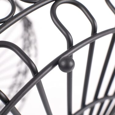 Підставка для фруктів Chefarone: 3 яруси, чорний метал, 34x34x52 см. Зберігайте фрукти свіжими!