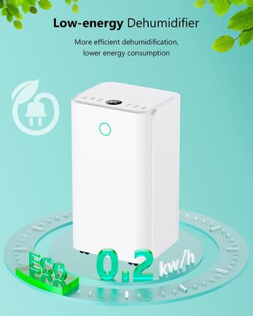 Електричний осушувач повітря 12л/день - тихий, з 3 режимами, таймером, автоматичною відтайкою та енергозбереженням для дому, квартири, підвалу