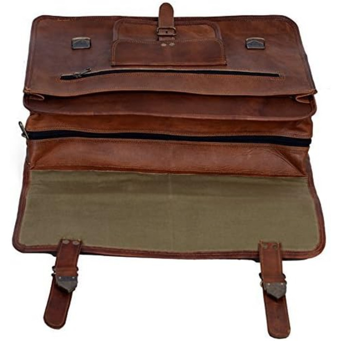 Сумка-портфель Komal's Passion Leather KPL 45.7 см (18 дюймів) шкіряна для ноутбука та документів, чоловіча сумка-месенджер