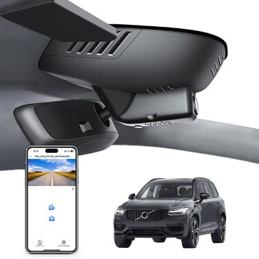 Відеореєстратор 4K для Volvo XC90 (2023-2026) Model B: інтегрований, WiFi, 64GB, UHD 2160P