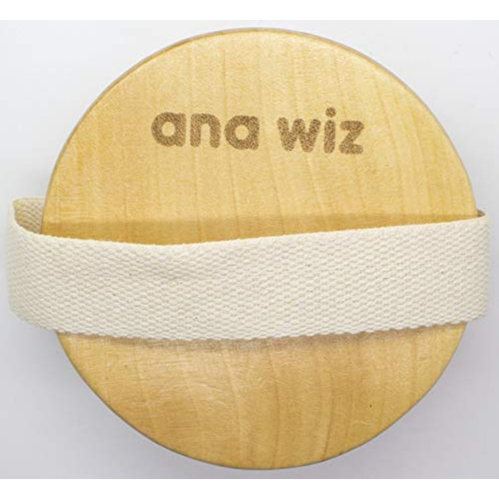 Щітка для лімфодренажного масажу Ana Wiz TM з натуральної щетини дикого кабана та гумовими виступами