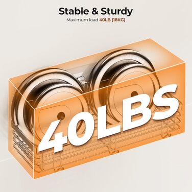 Полка для душу Orimade без свердління з 5 гачками, 2 шт. з нержавіючої сталі, срібло