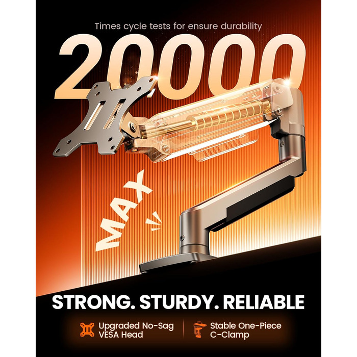 Кріплення для монітора ErGear: регульований кронштейн для моніторів 13-34 дюймів, підставка з кабельною організацією, VESA 75/100 мм, до 9 кг (срібний)