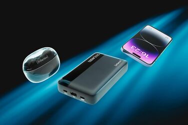 Powerbank Intenso HE20000: акумулятор 20000mAh з Power Delivery 100W, USB-C, сірий-чорний