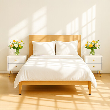 Relaxdays Bedside Table with Golden Legs