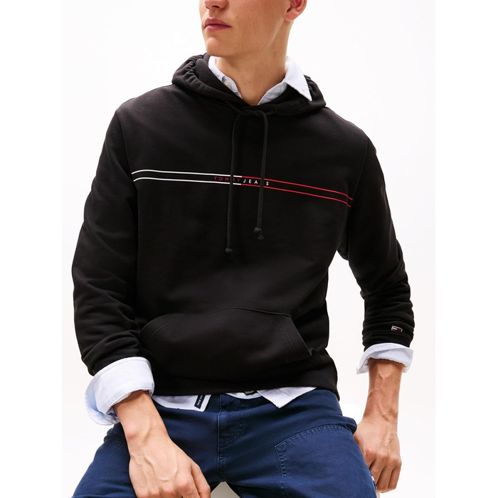 Чоловічий худі Tommy Jeans Entry Graphic з капюшоном, чорний (S)