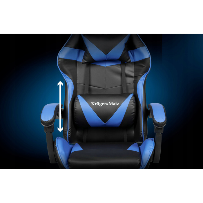 Ігрове крісло Kruger&Matz GX-150, штучна шкіра, чорне