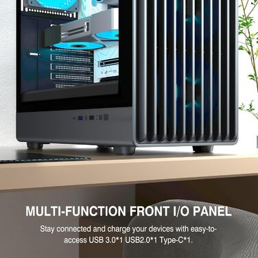 Корпус для ПК FOIFKIN K6: ігровий Mid-Tower з 6 PWM ARGB вентиляторами (3x140mm + 3x120mm) та Type-C (Чорний)