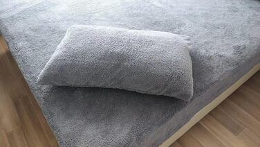 Наволочки John Aird Teddy-Fleece сірі 50x75 см, 1 пара, м'які флісові для подушок