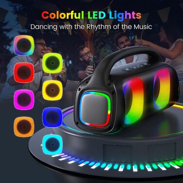 Караоке система JYX з 2 бездротовими мікрофонами, портативна Bluetooth колонка для дорослих та дітей, PA система, підтримка TF картки/USB, AUX вхід, TWS для вечірок (D19-T)