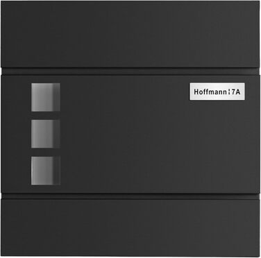 Поштовий ящик Zedelmaier з нержавіючої сталі, персоналізований, настінний, з відділенням для преси, 2 ключі, антрацит, 33x31x10 см