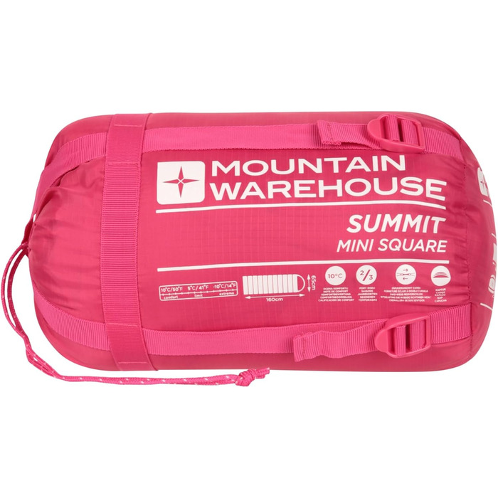 Дитячий спальний мішок Mountain Warehouse Summit - легкий, рожевий, з кишенею