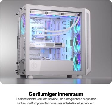 Корпус для ПК Endorfy Arx 700 White ARGB, ATX, загартоване скло, білий