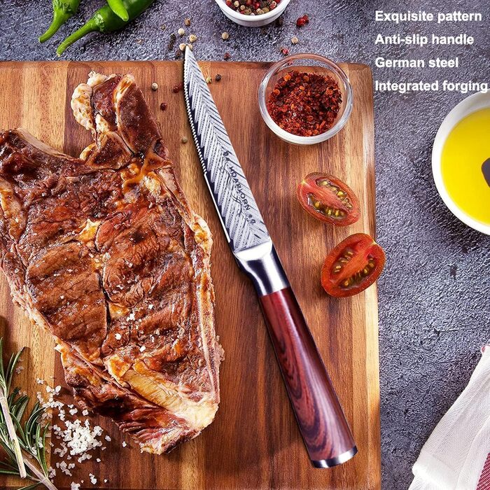Набір професійних ножів ChefHoablorn 20 шт. з дерев'яним блоком. Кухонні ножі для дому, приготування їжі, на подарунок. Преміум якість.