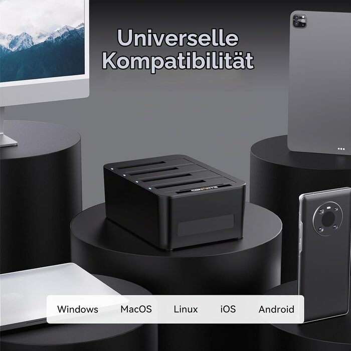 Док-станція для жорстких дисків CENMATE на 3 слоти для SATA HDD/SSD 2.5