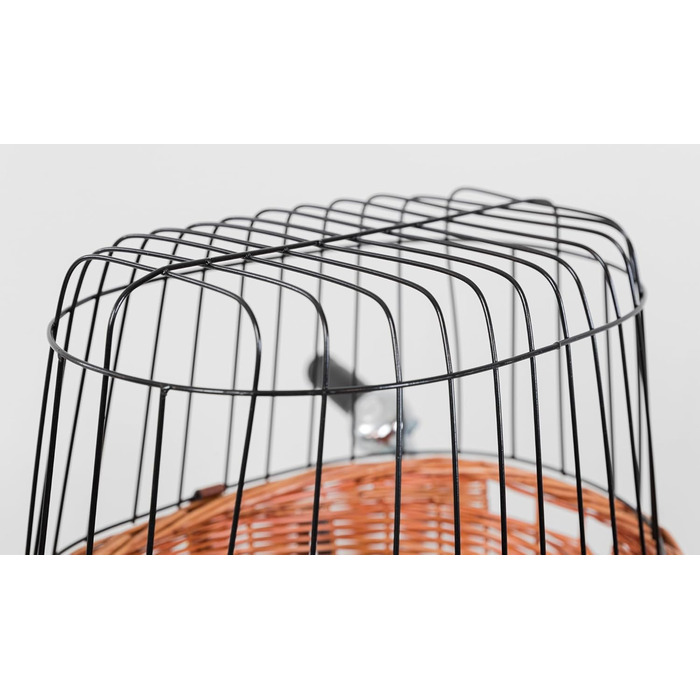 ТRIXIE Корзина для собак на велосипед, до 5 кг, 44 × 48 × 33 см - плетена корзина для руля, з пластиковим гратами, 2806 natur