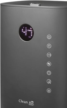 Зволожувач повітря з UVC-стерилізацією, іонізатором та ароматерапією Clean Air Optima CA-605 Smart Top Filling (Титан)