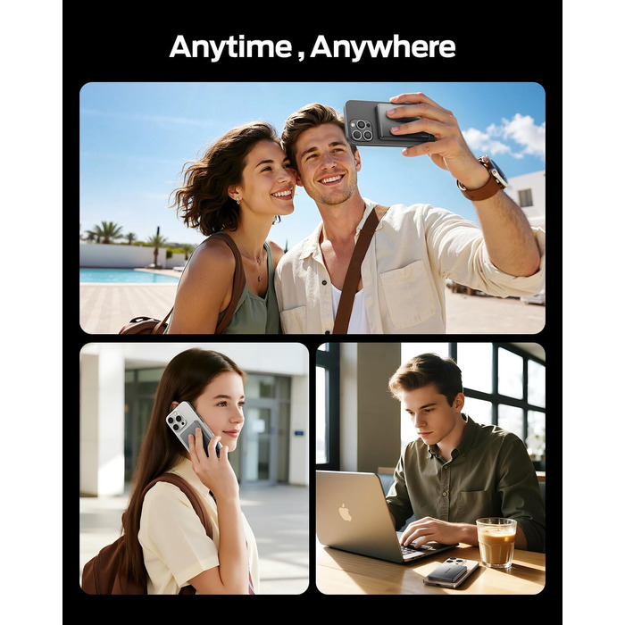 Power Bank MOVESPEED MagSafe 10000mAh Graphite Gray - Бездротовий зарядний пристрій для iPhone