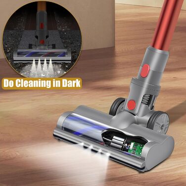 Моторизована щітка Italdos з LED для пилососів Dyson V7, V8, V10, V11, V15 - глибоке очищення, для твердих поверхонь та шпалер