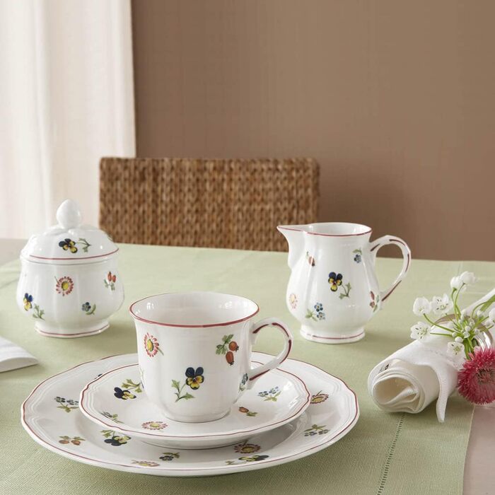 Villeroy & Boch Petite Fleur Sugar Bowl, 200 ml, Height: 6.5 cm, Premium Porcelain, Multicolor